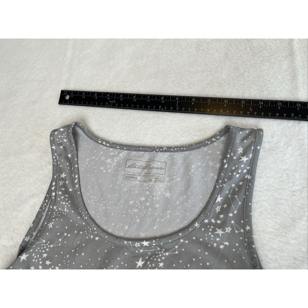 Eddie Bauer Pajama Top Women's Large Gray Star - Picture 9 of 11